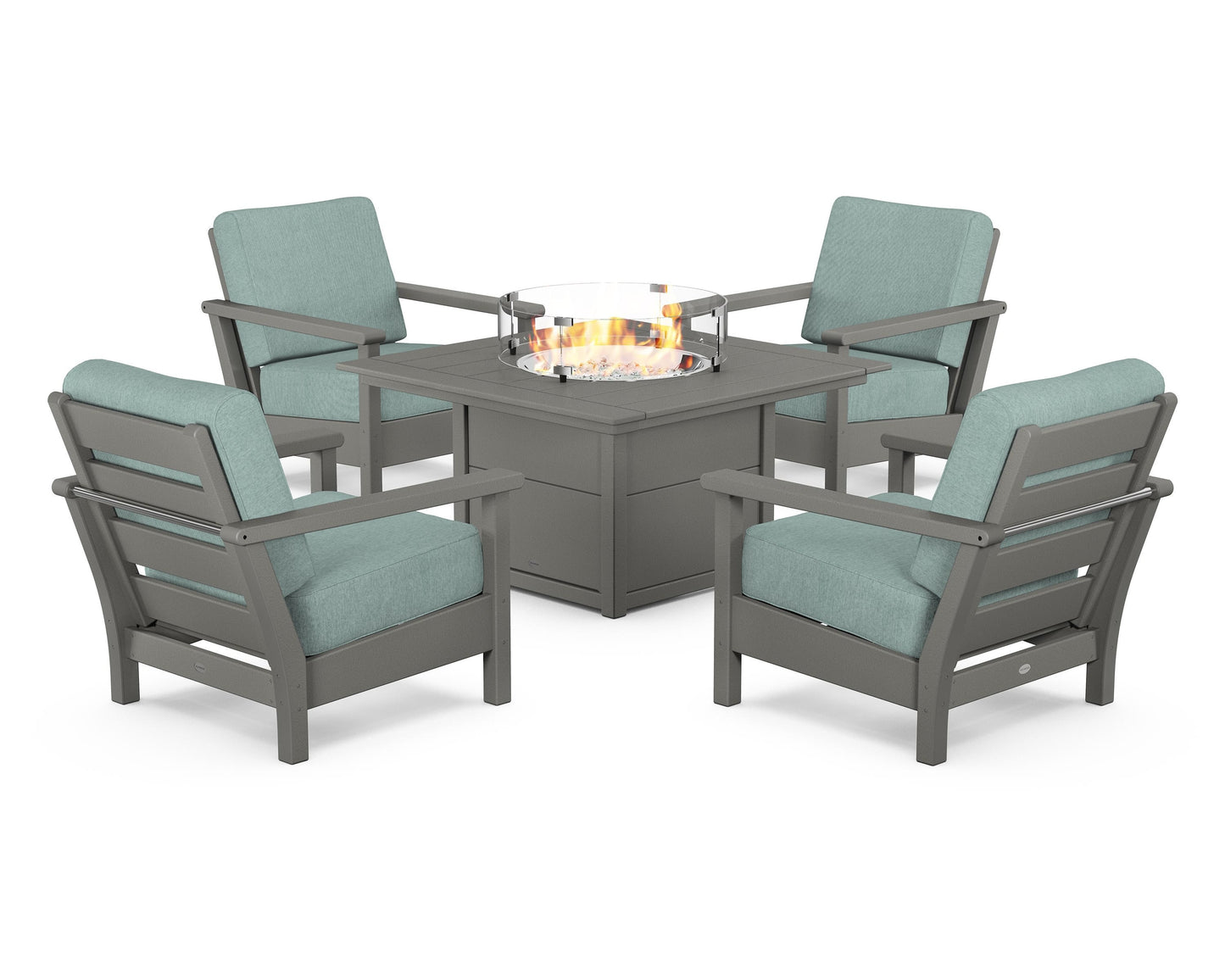 Harbour 5-Piece Conversation Set with Fire Pit Table