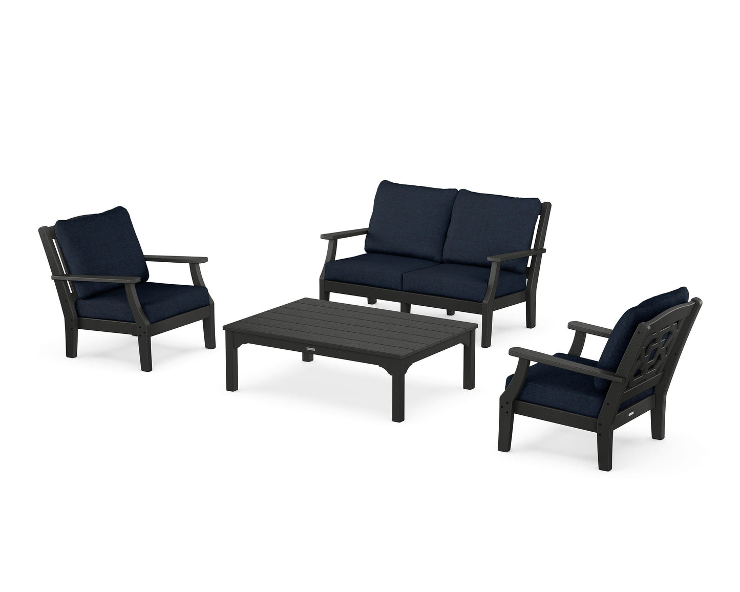 Chinoiserie 4-Piece Deep Seating Set with Loveseat