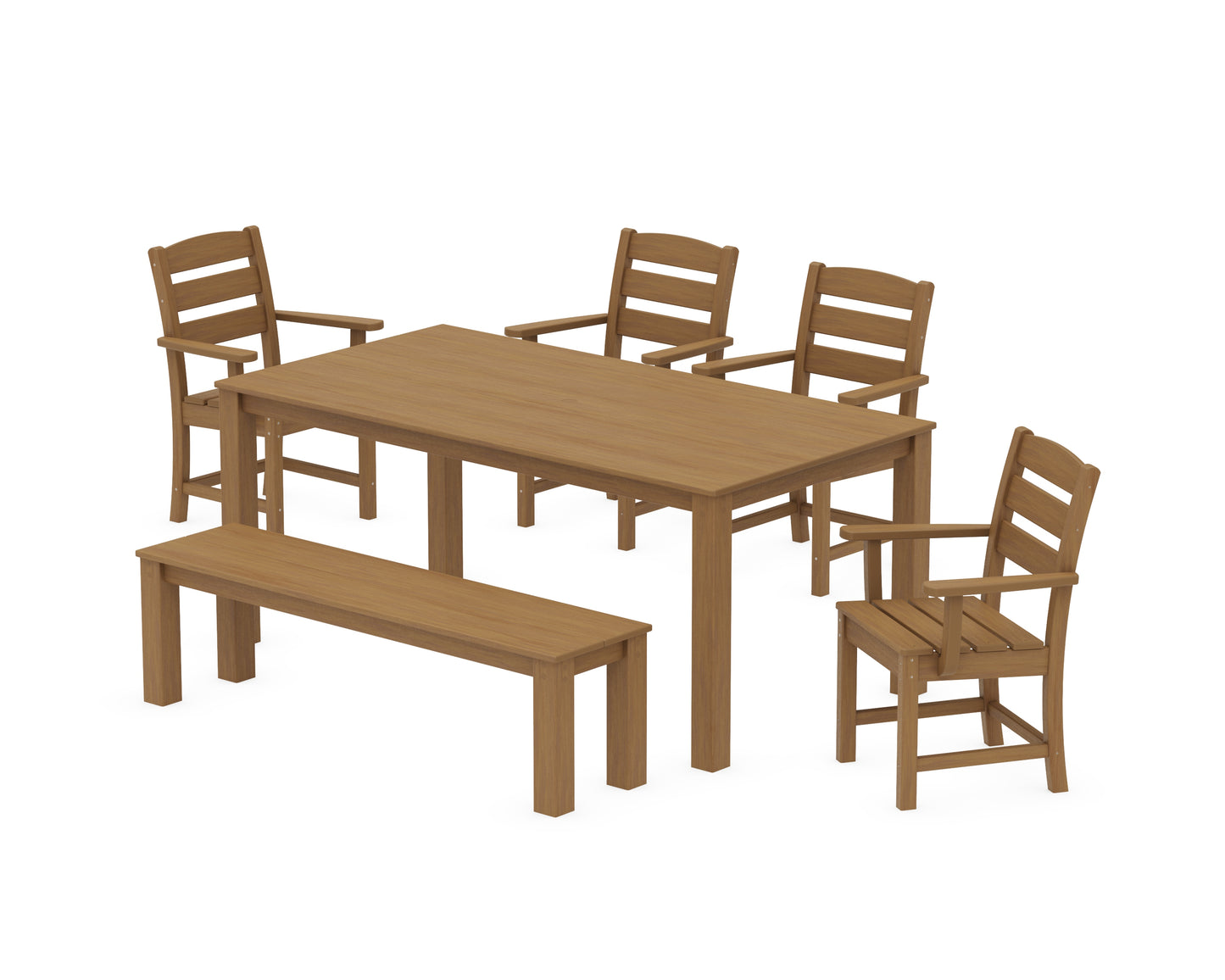 Lakeside 6-Piece Parsons Dining Set with Bench
