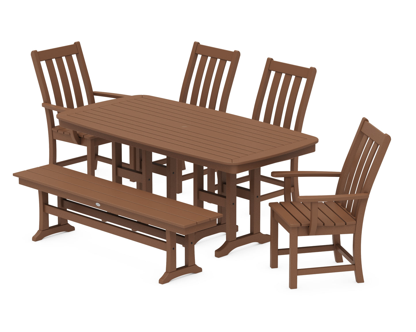 Vineyard 6-Piece Dining Set with Bench