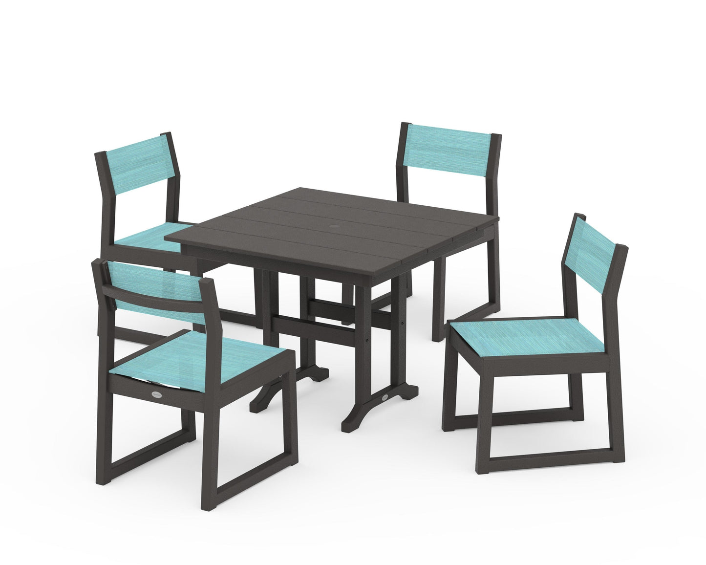 EDGE Sling Side Chair 5-Piece Farmhouse Dining Set