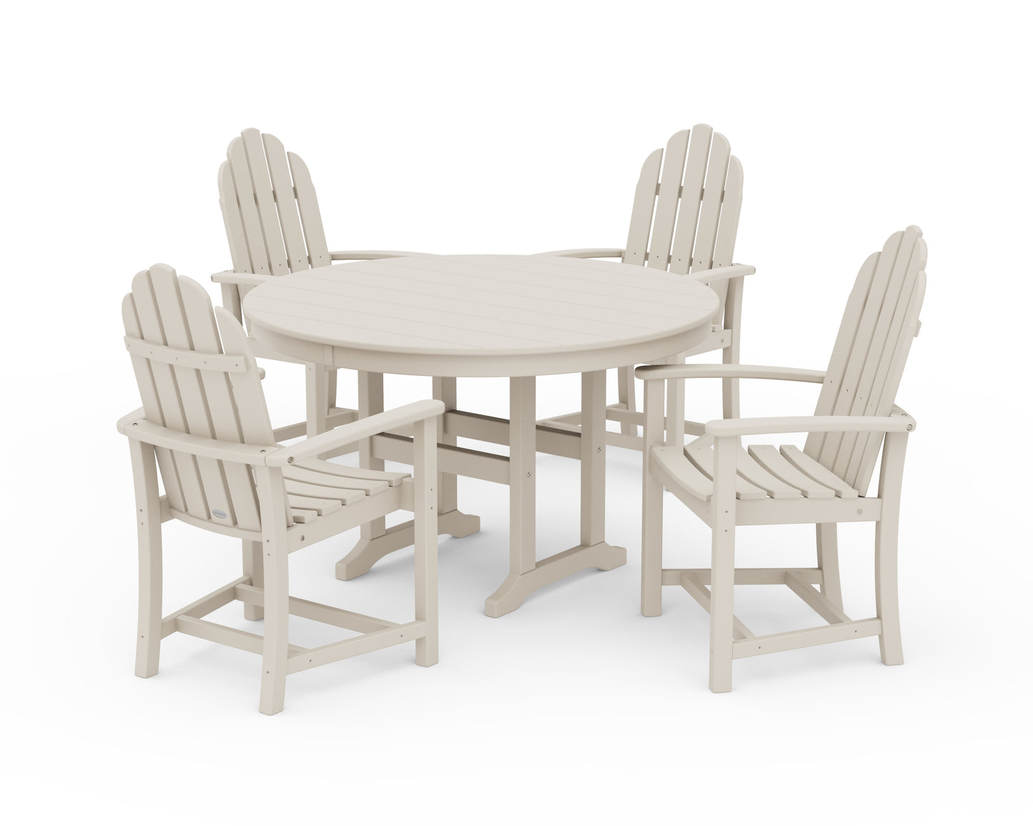 Classic Adirondack 5-Piece Round Farmhouse Dining Set