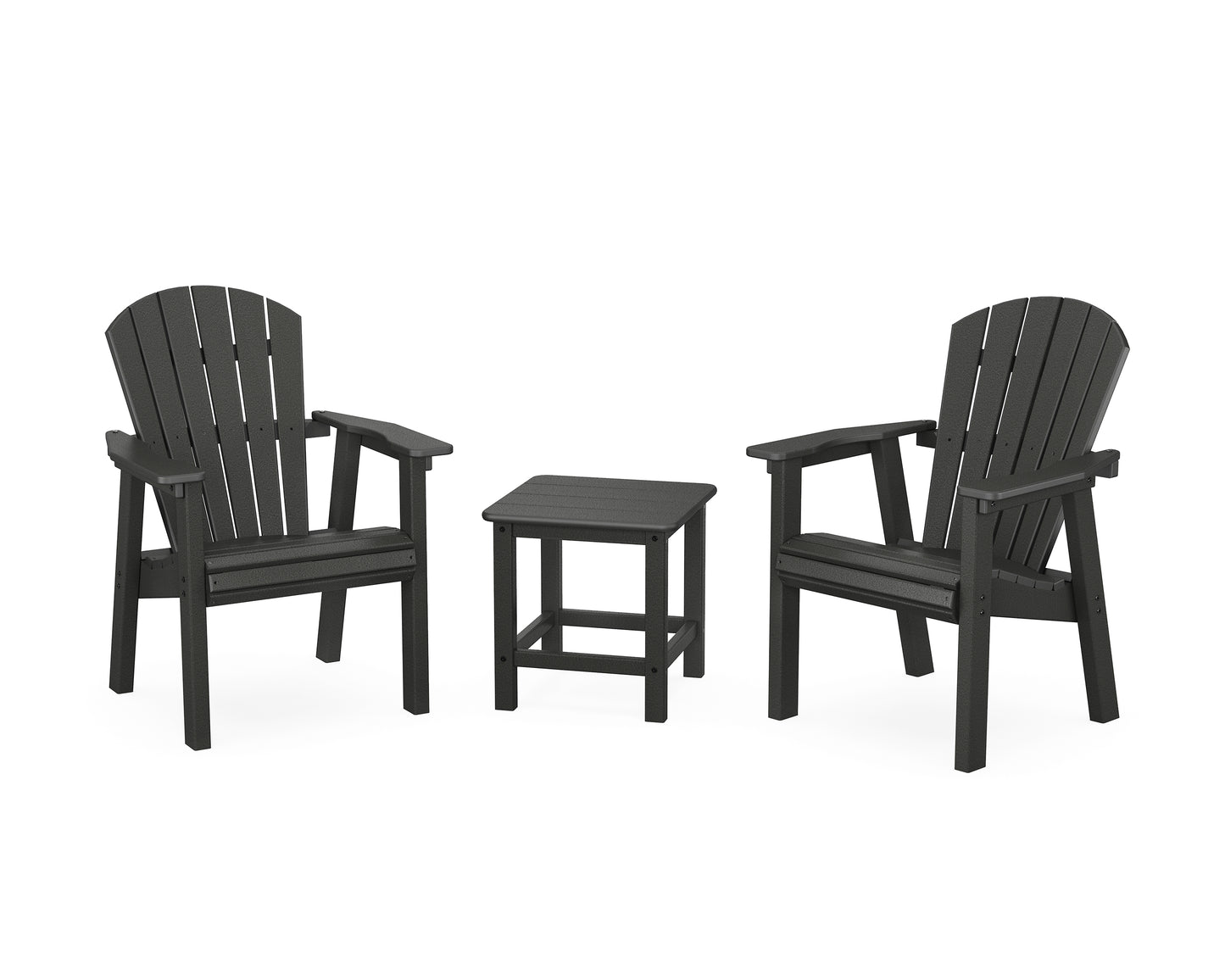 Seashell 3-Piece Upright Adirondack Chair Set