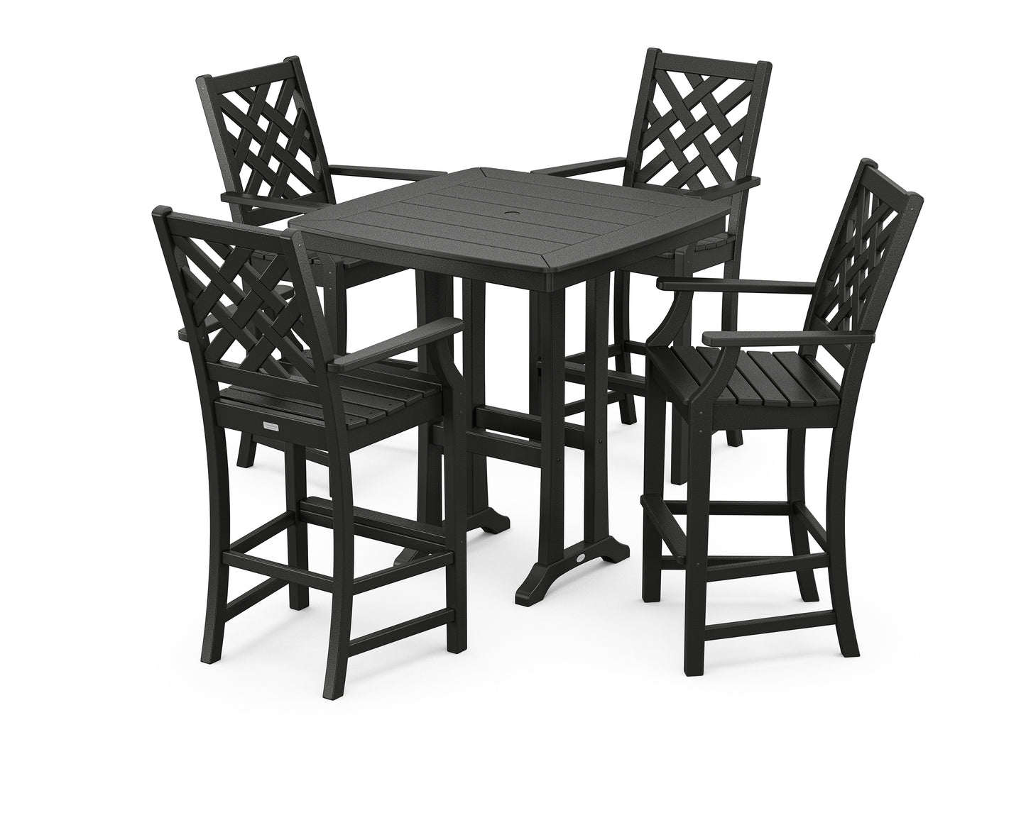 Wovendale 5-Piece Bar Set with Trestle Legs