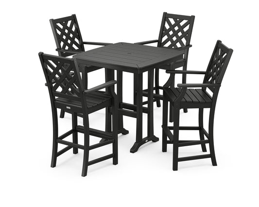 Wovendale 5-Piece Bar Set with Trestle Legs