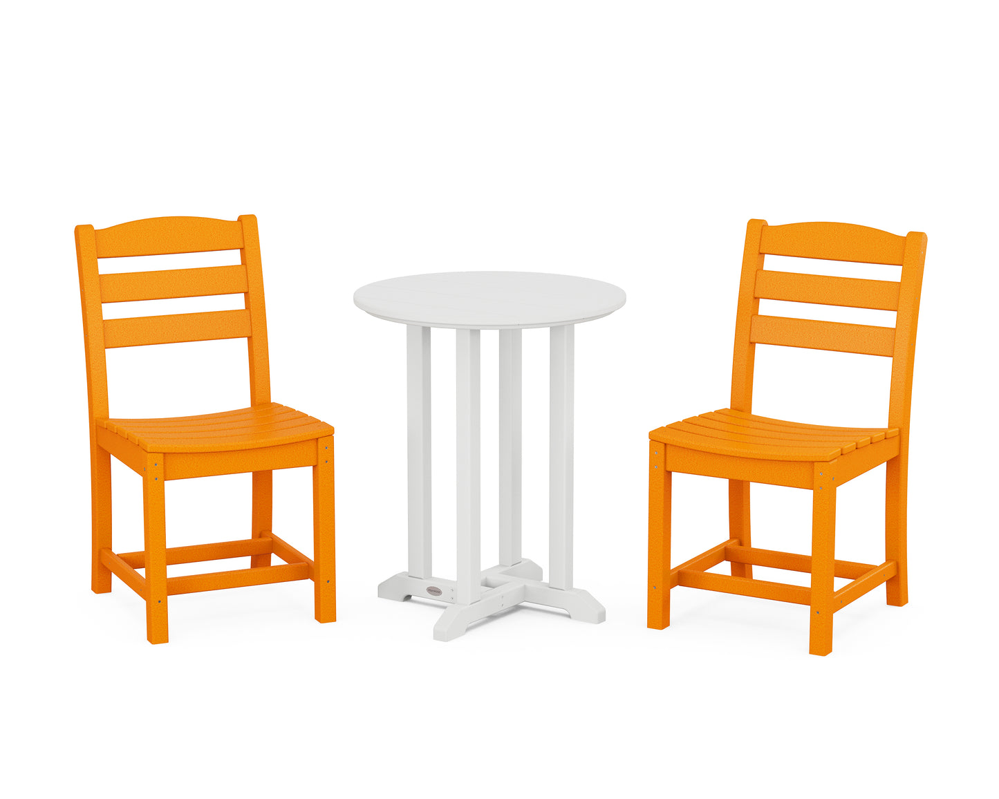 La Casa CafÃ© Side Chair 3-Piece Round Bistro Dining Set