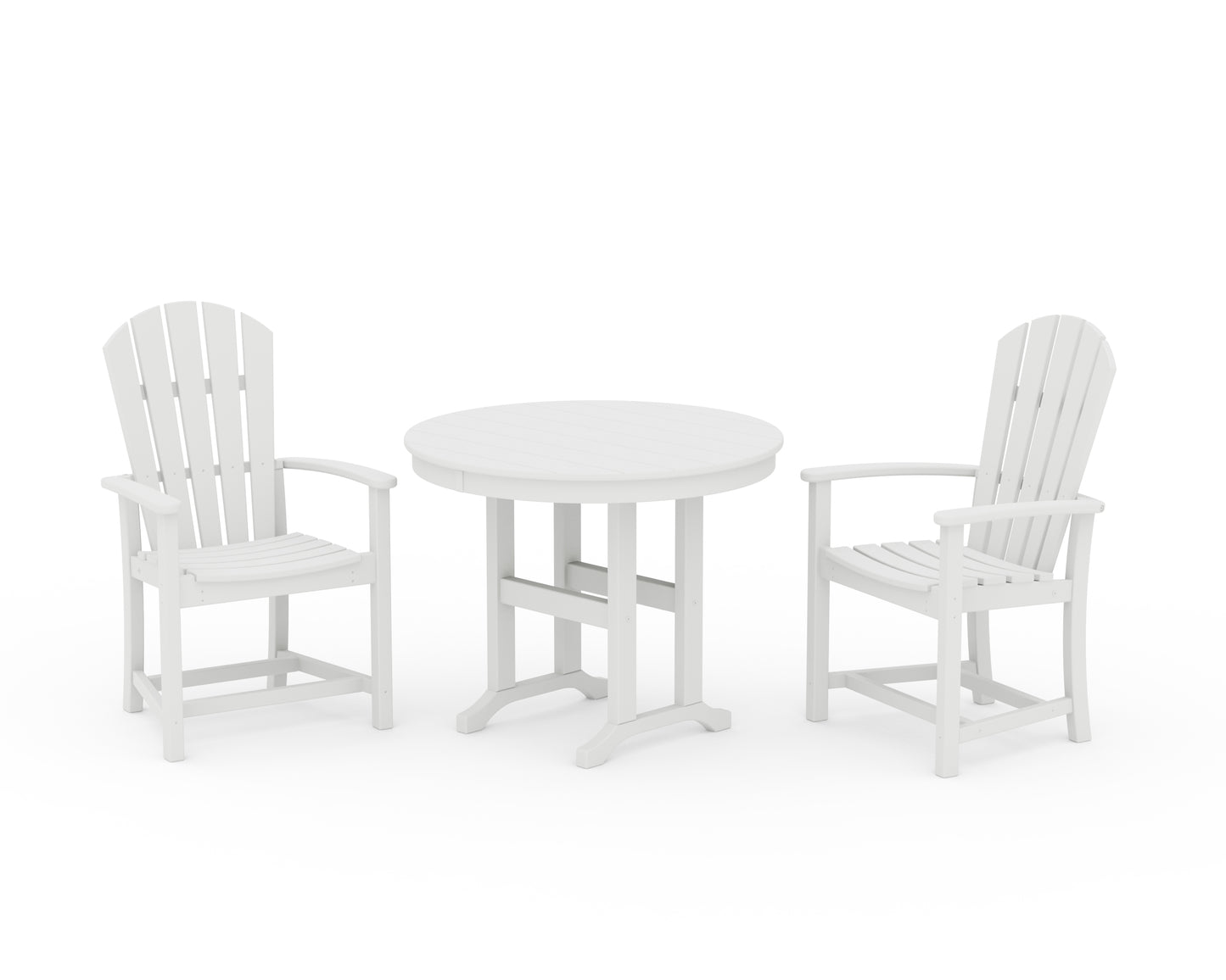 Palm Coast 3-Piece Round Farmhouse Dining Set