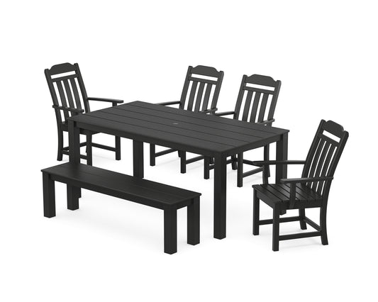 Country Living 6-Piece Parsons Dining Set with Bench