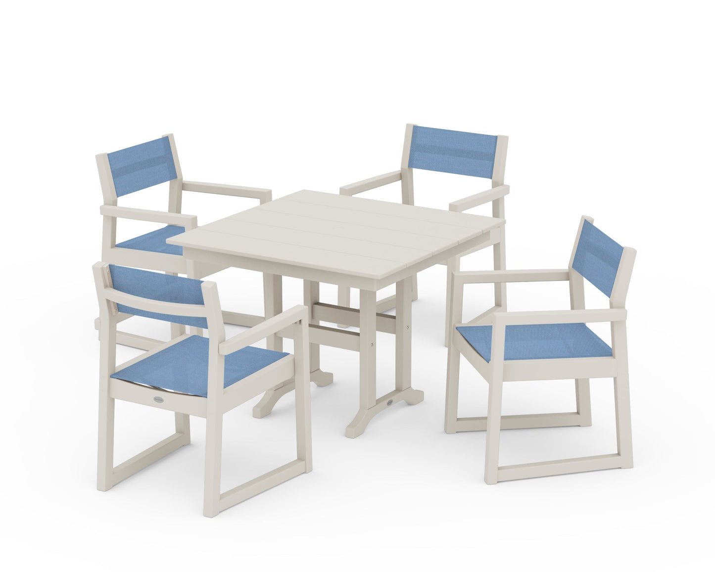 EDGE Sling Arm Chair 5-Piece Farmhouse Dining Set