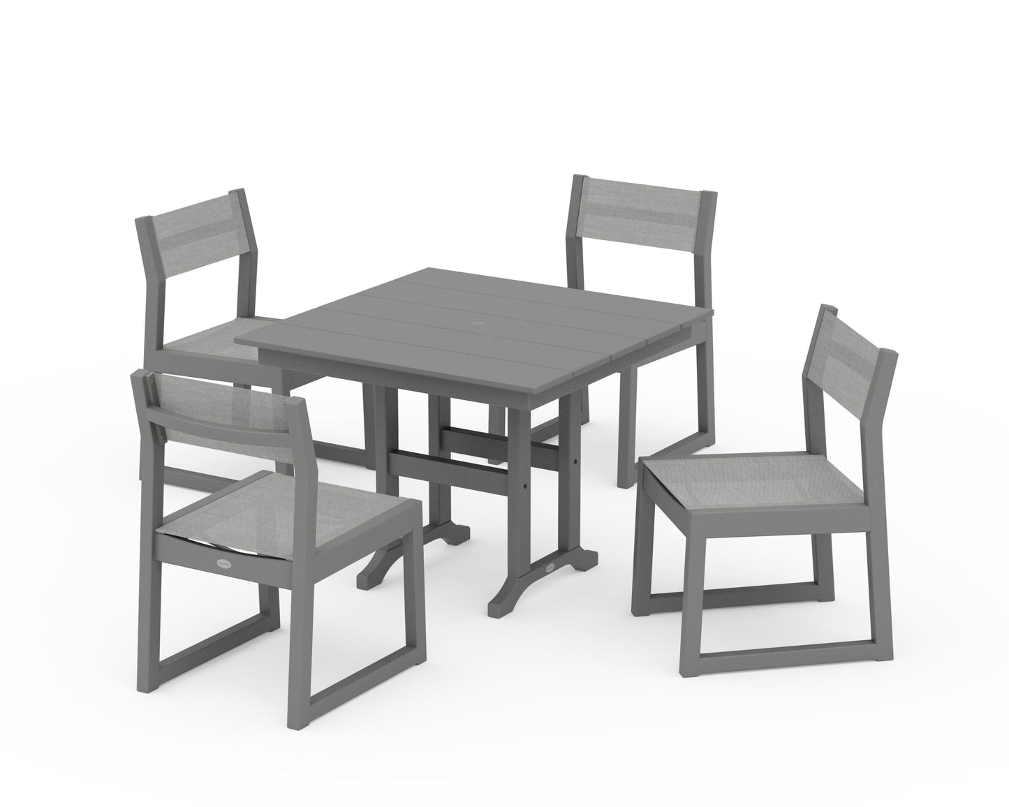 EDGE Sling Side Chair 5-Piece Farmhouse Dining Set