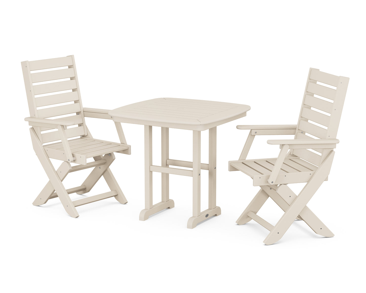 Captain Folding Chair 3-Piece Dining Set