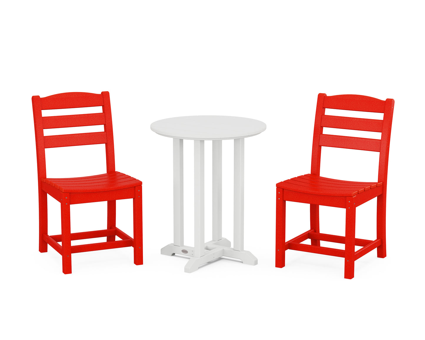 La Casa CafÃ© Side Chair 3-Piece Round Bistro Dining Set