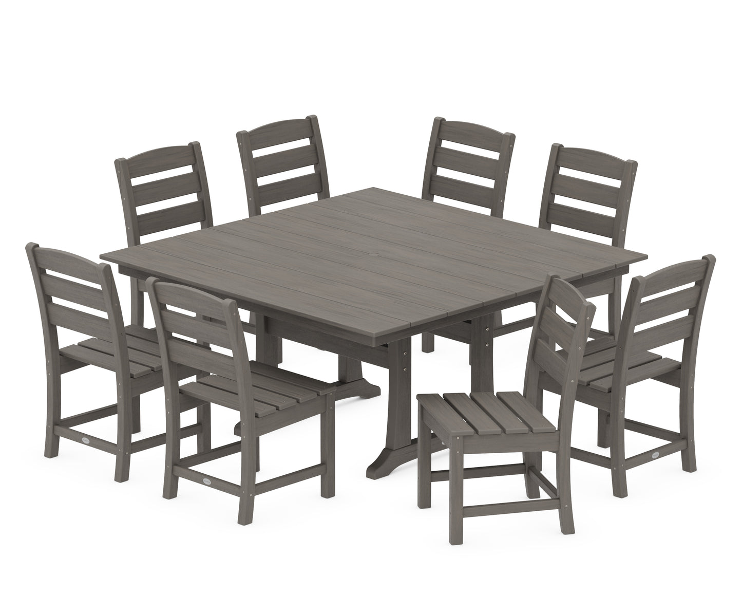 Lakeside 9-Piece Farmhouse Trestle Dining Set