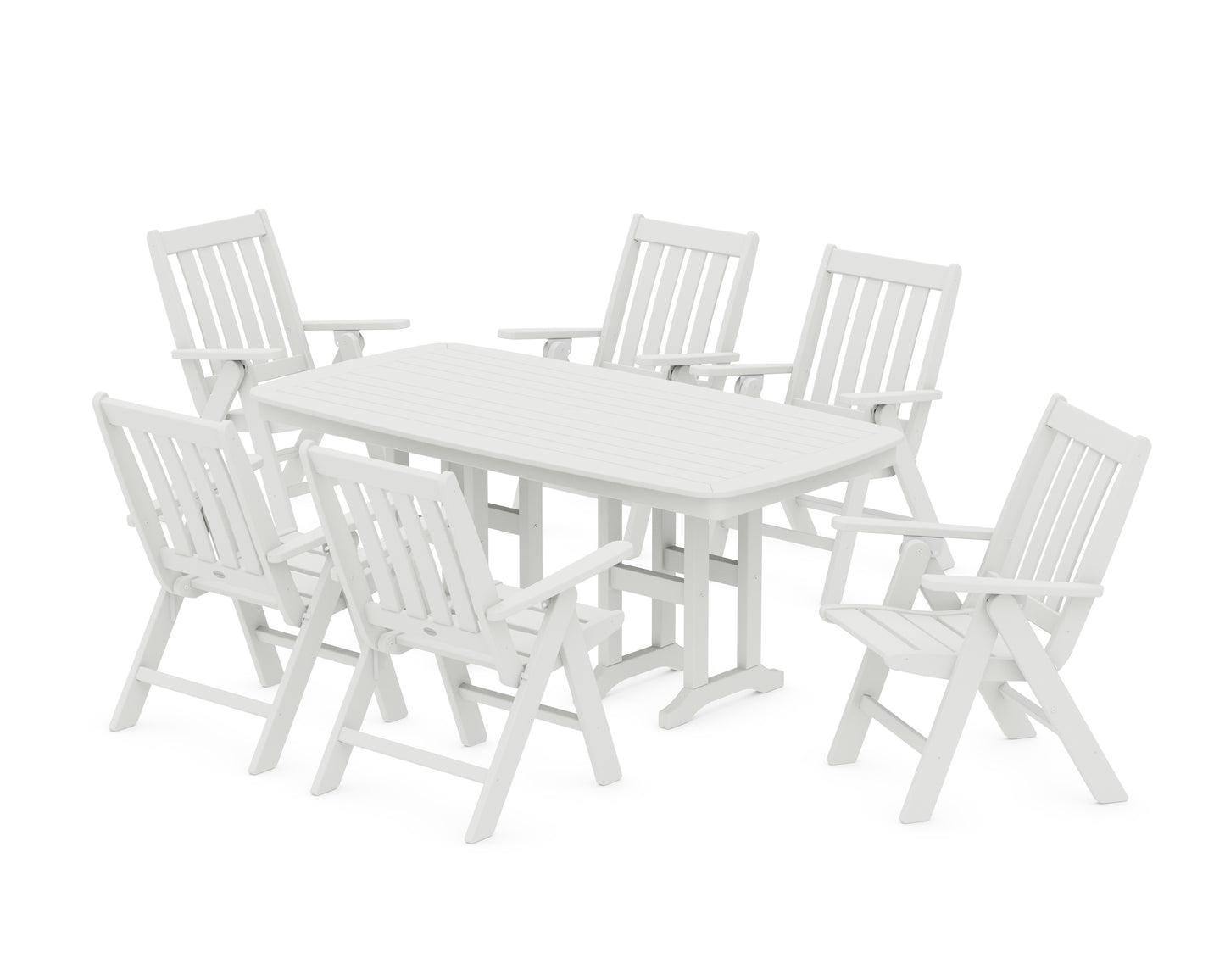 Vineyard Folding Chair 7-Piece Dining Set