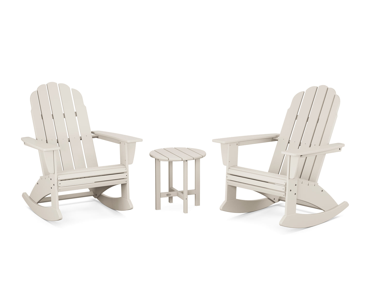 Vineyard Curveback 3-Piece Adirondack Rocking Chair Set