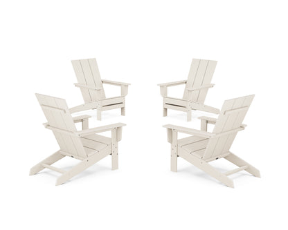 4-Piece Modern Studio Adirondack Chair Conversation Set