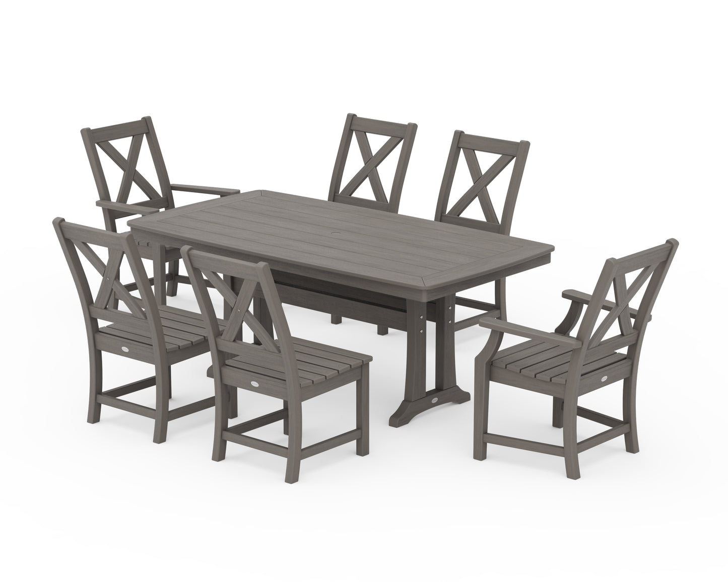 Braxton 7-Piece Dining Set with Trestle Legs