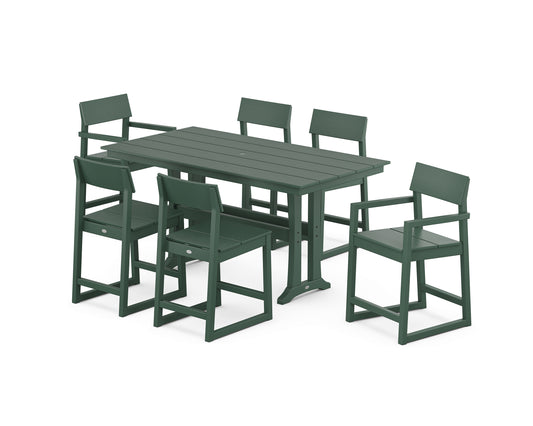 EDGE 7-Piece Farmhouse Counter Set with Trestle Legs