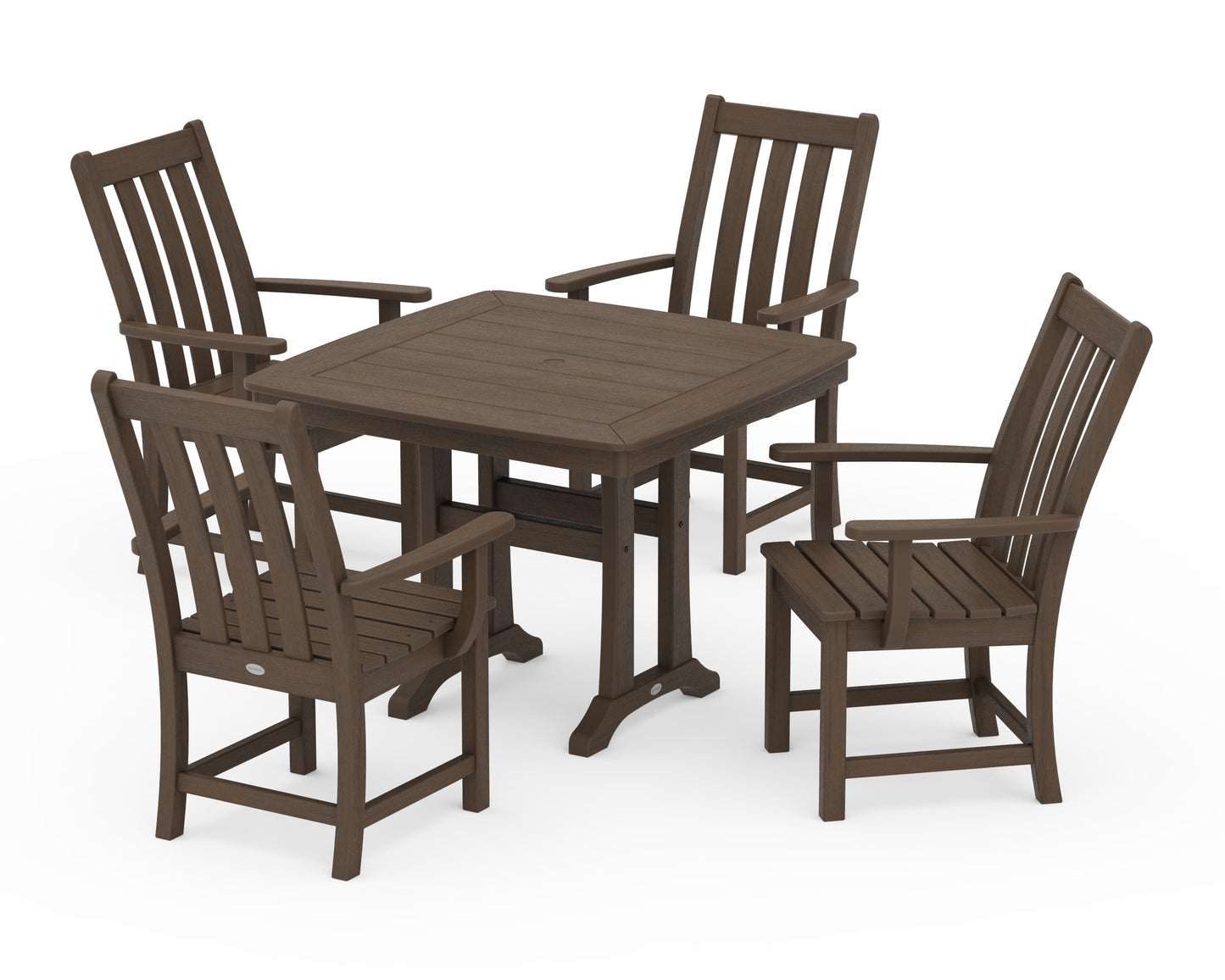 Vineyard 5-Piece Dining Set with Trestle Legs