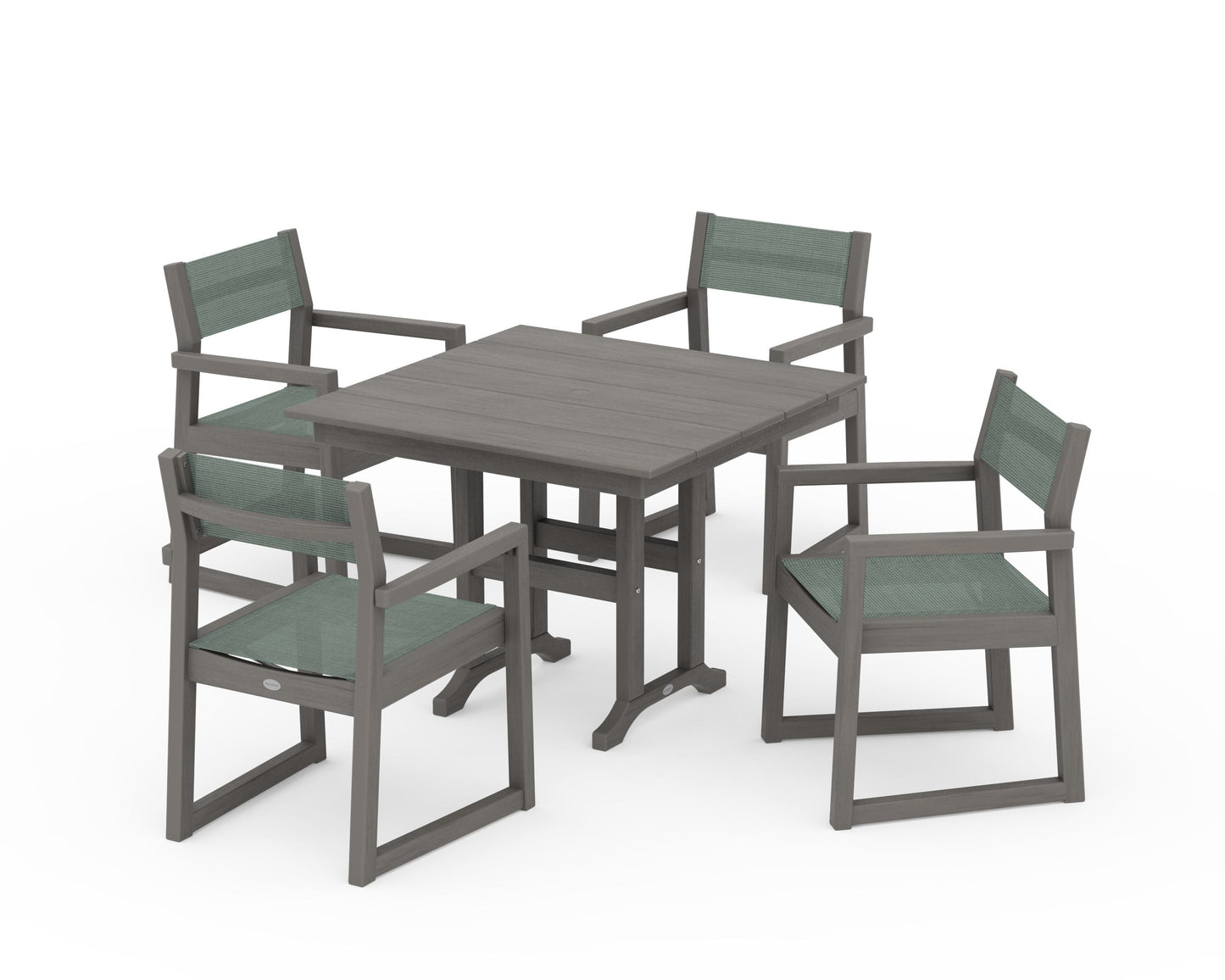 EDGE Sling Arm Chair 5-Piece Farmhouse Dining Set