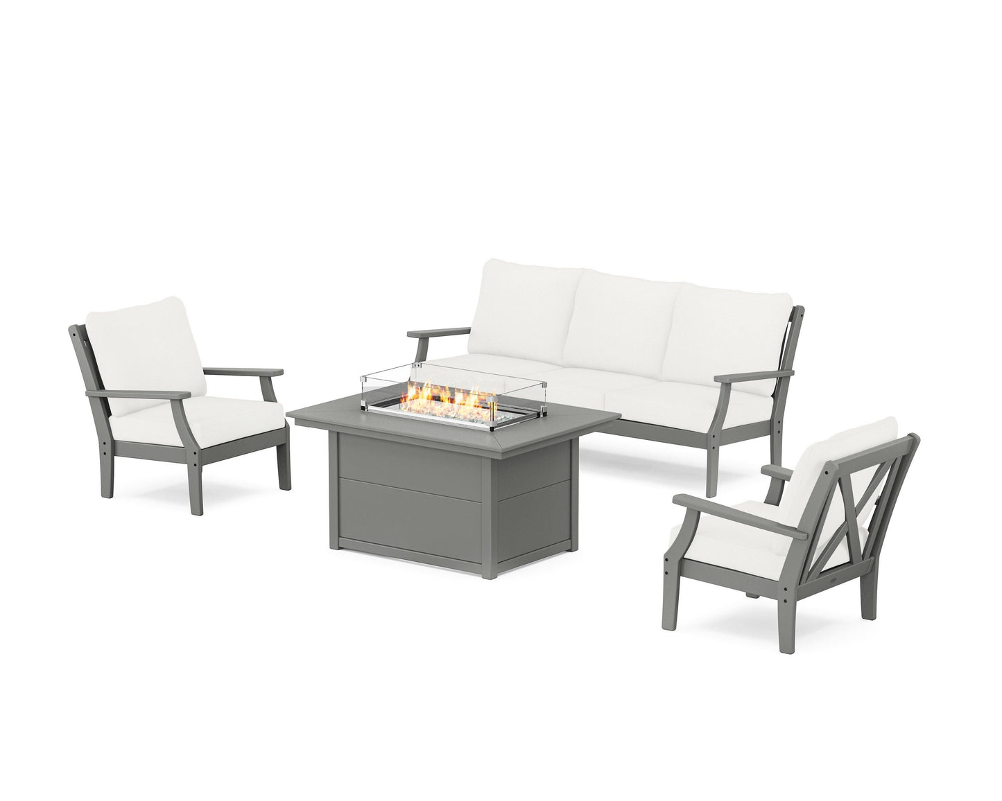 Braxton Deep Seating Fire Pit Table Set