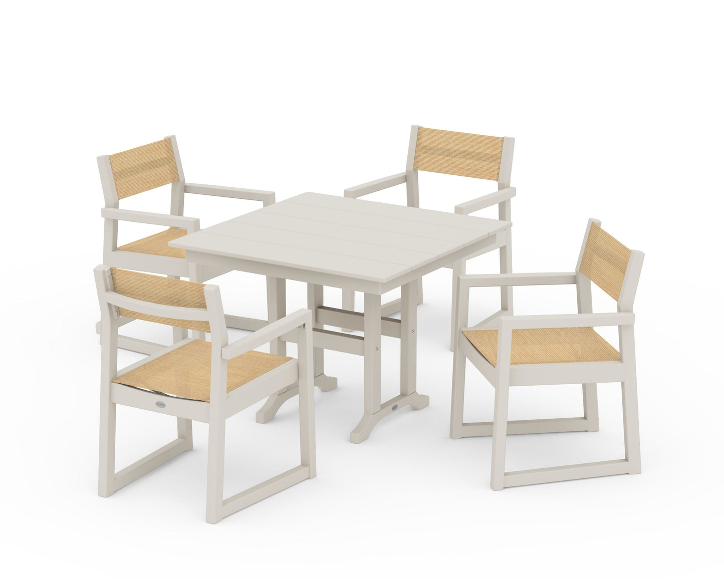 EDGE Sling Arm Chair 5-Piece Farmhouse Dining Set