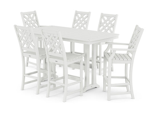 Wovendale 7-Piece Bar Set with Trestle Legs