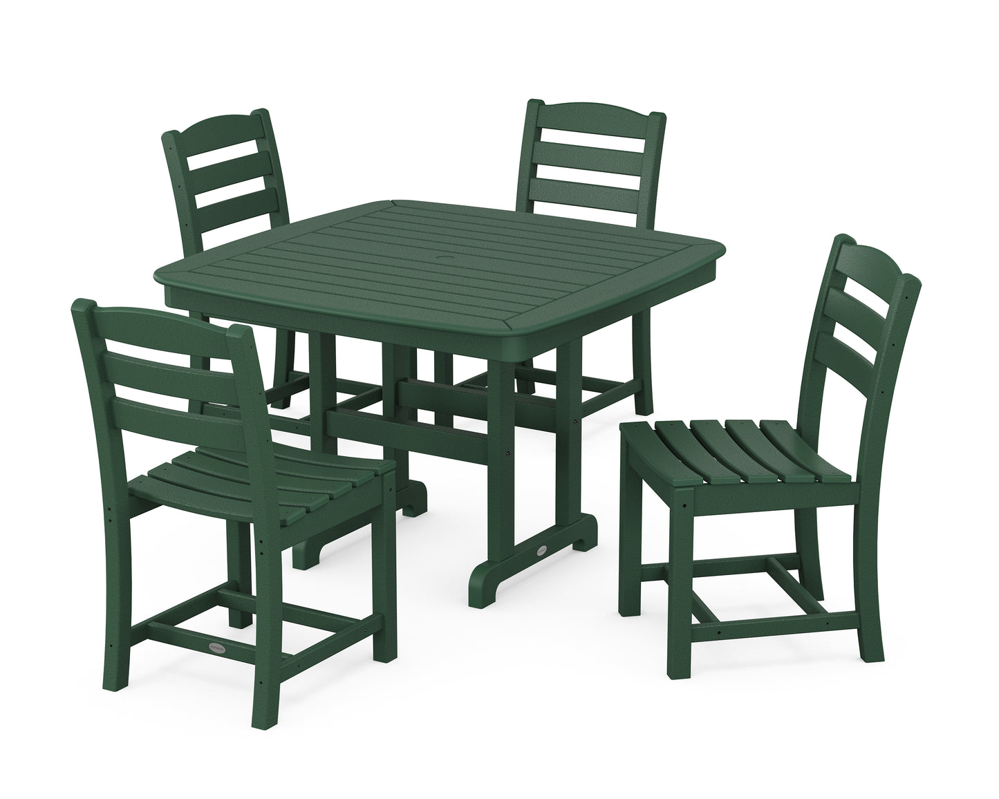 La Casa CafÃ© Side Chair 5-Piece Dining Set with Trestle Legs