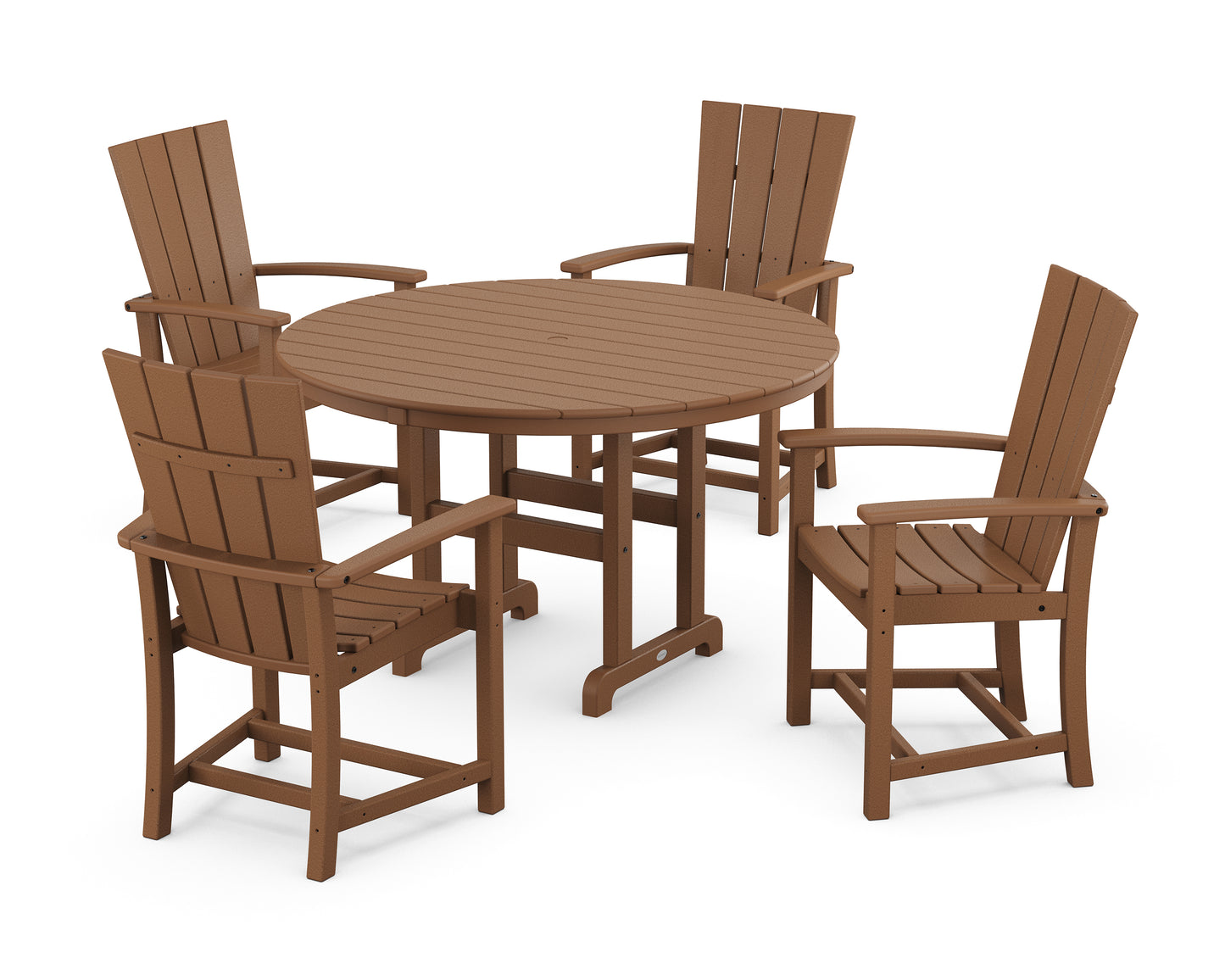 Quattro 5-Piece Round Farmhouse Dining Set