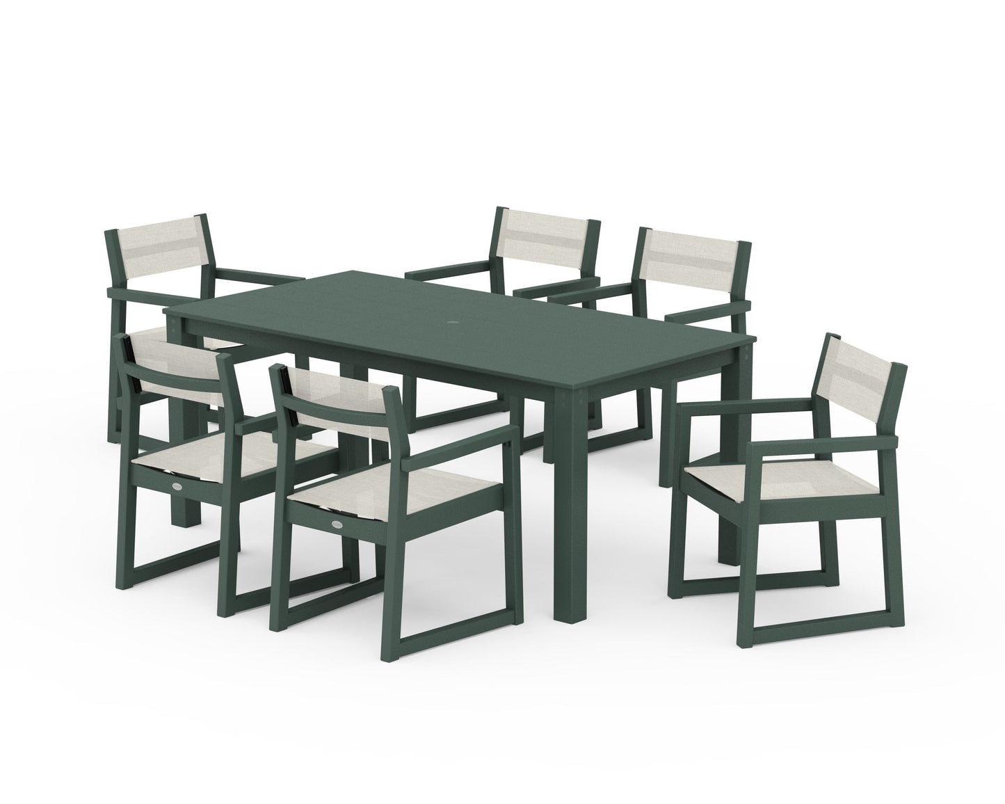 EDGE Sling Arm Chair 7-Piece Parsons Dining Set
