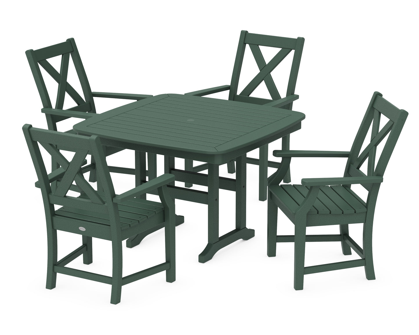 Braxton 5-Piece Dining Set with Trestle Legs