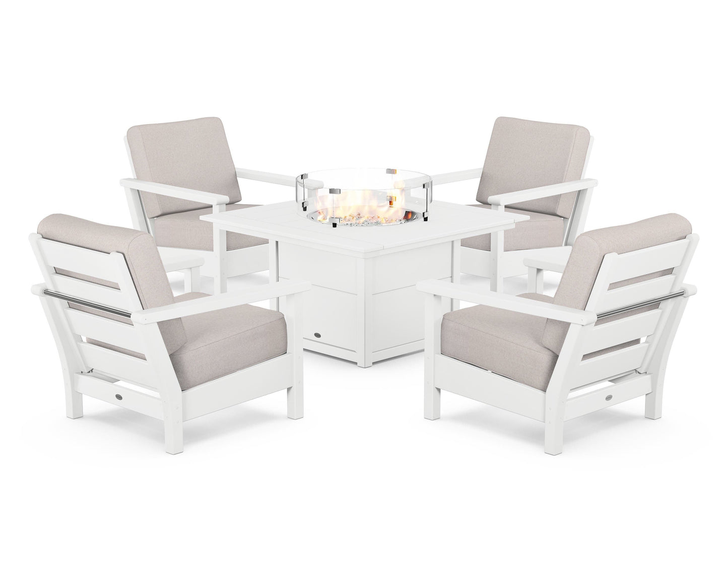 Harbour 5-Piece Conversation Set with Fire Pit Table