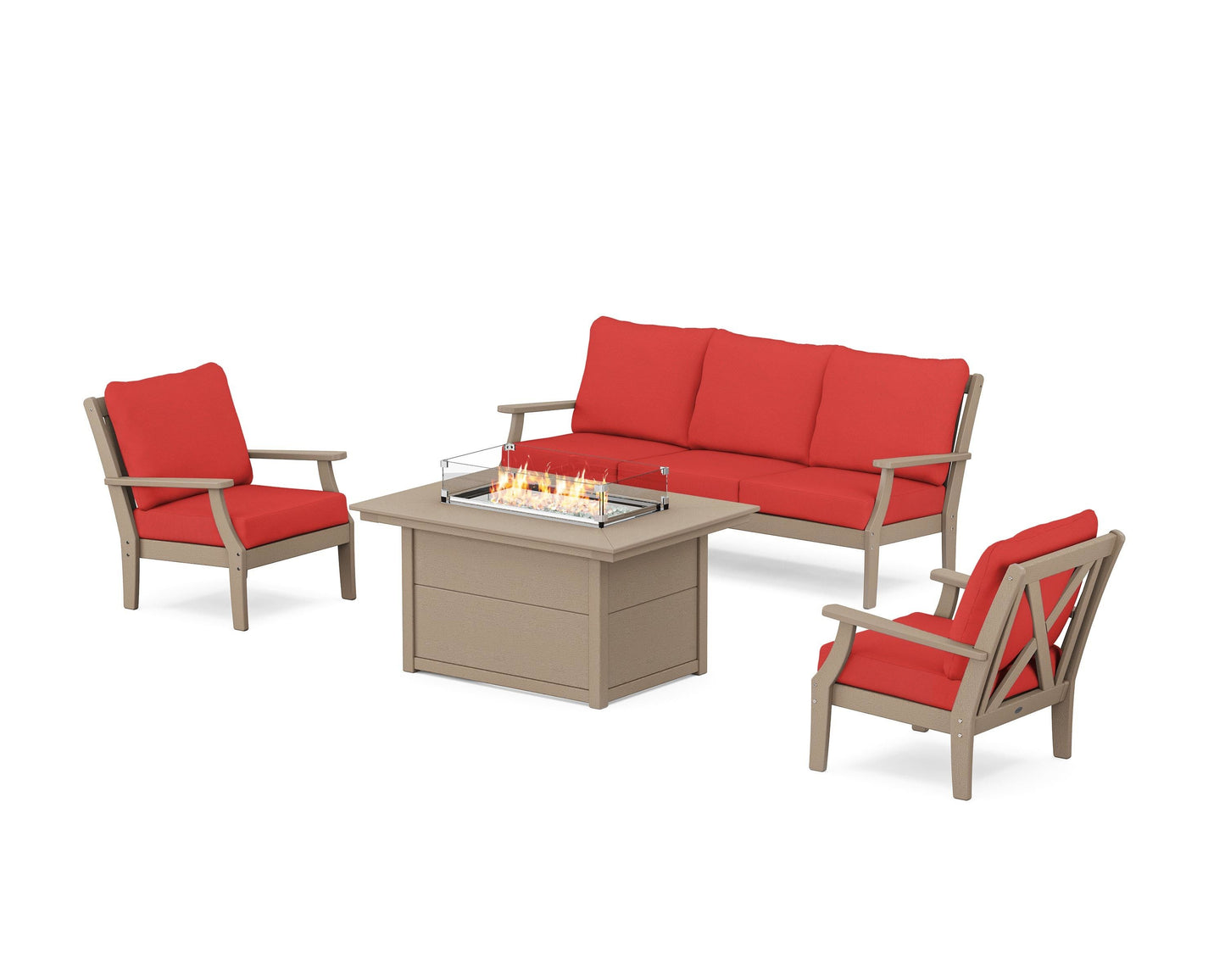 Braxton Deep Seating Fire Pit Table Set