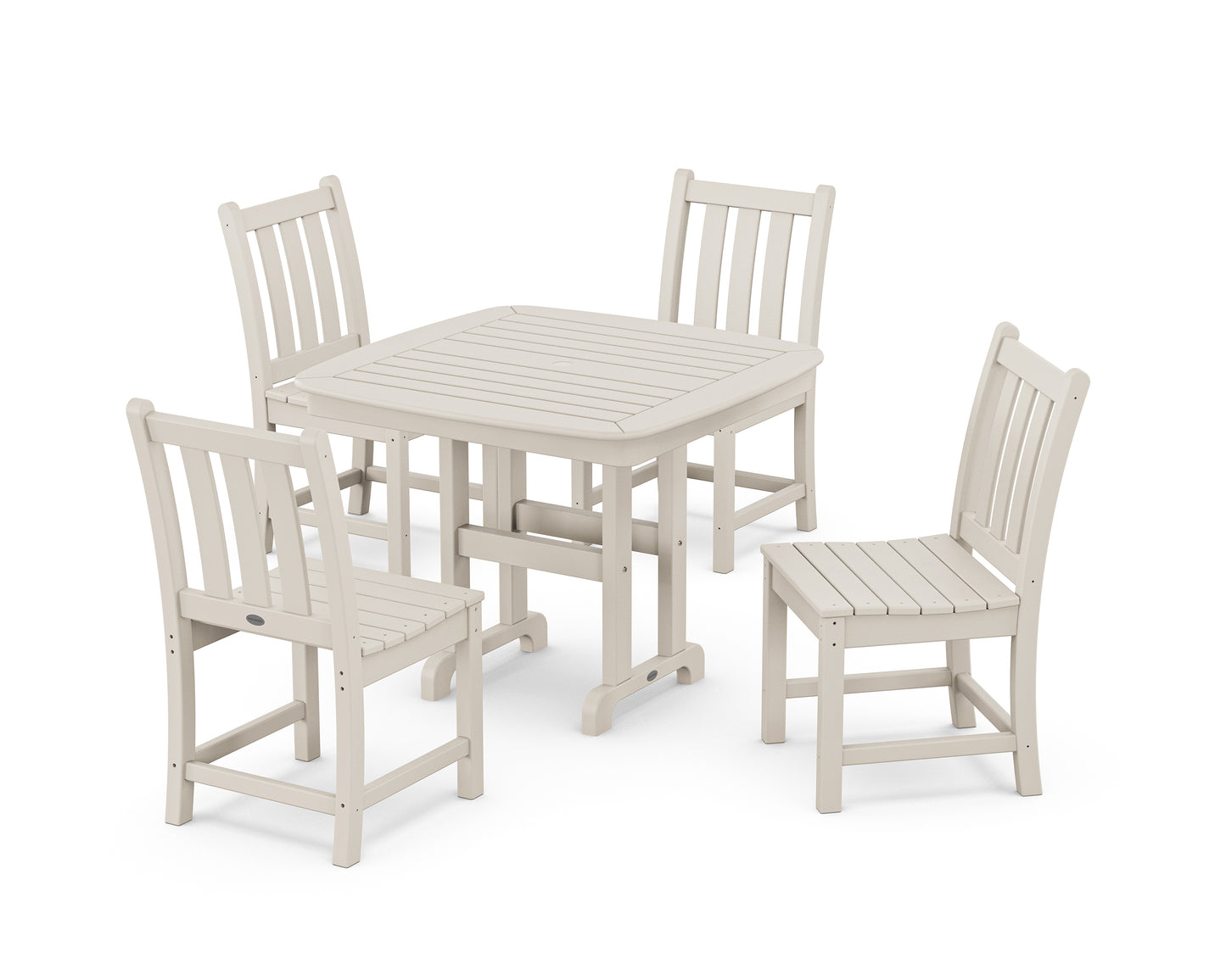 Traditional Garden Side Chair 5-Piece Dining Set