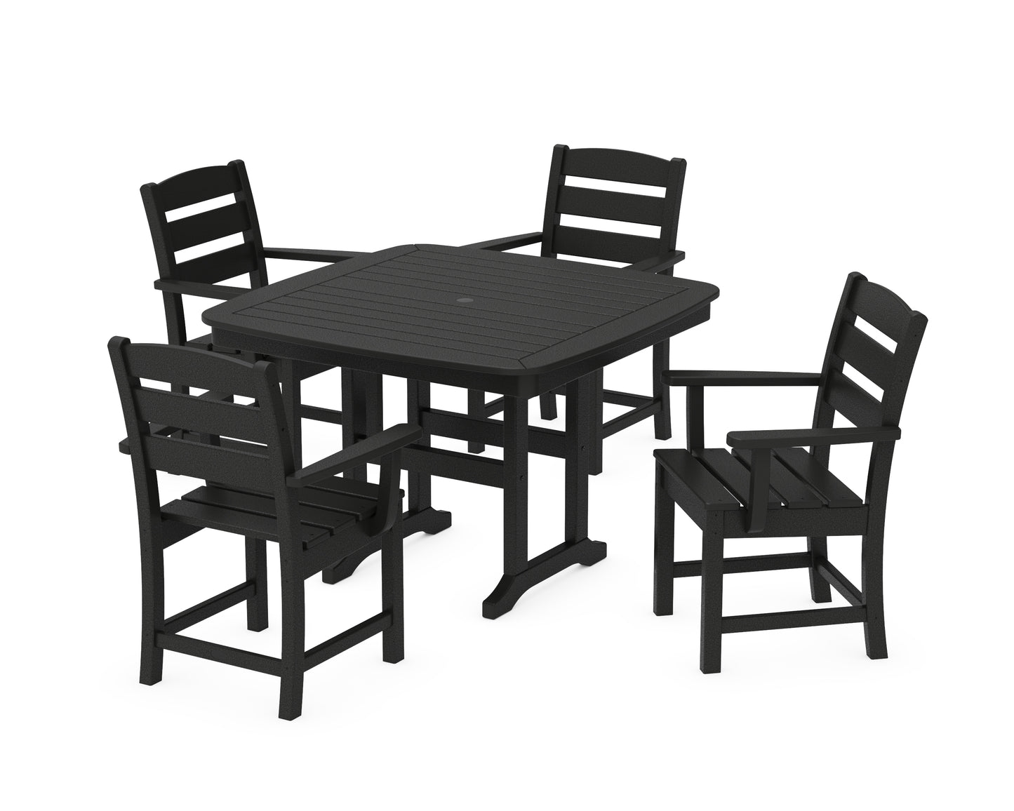 Lakeside 5-Piece Dining Set with Trestle Legs