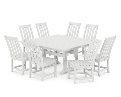 Vineyard 9-Piece Farmhouse Trestle Dining Set