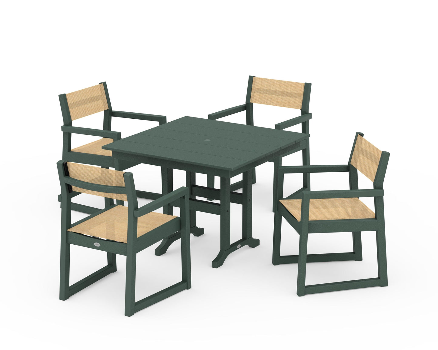 EDGE Sling Arm Chair 5-Piece Farmhouse Dining Set