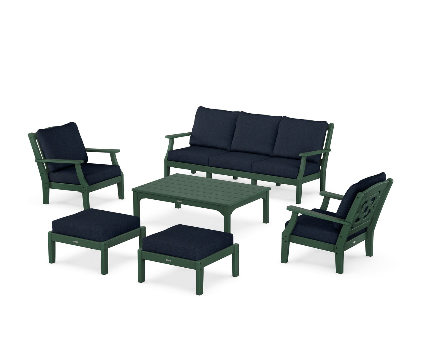 Chinoiserie 6-Piece Lounge Sofa Set