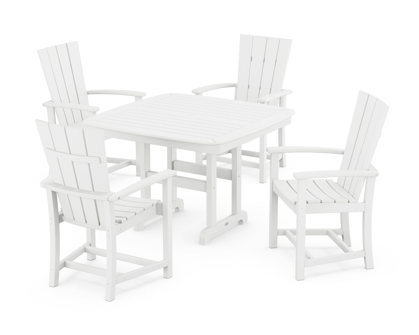 Quattro 5-Piece Dining Set with Trestle Legs