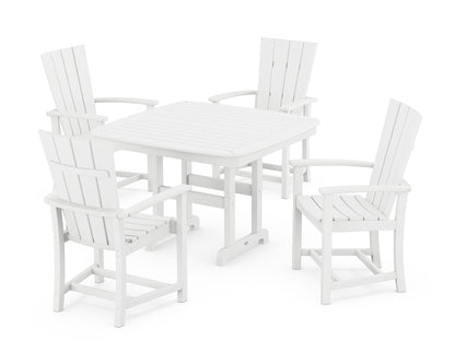 Quattro 5-Piece Dining Set with Trestle Legs