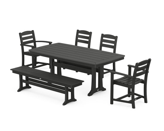 La Casa Cafe 6-Piece Dining Set with Trestle Legs