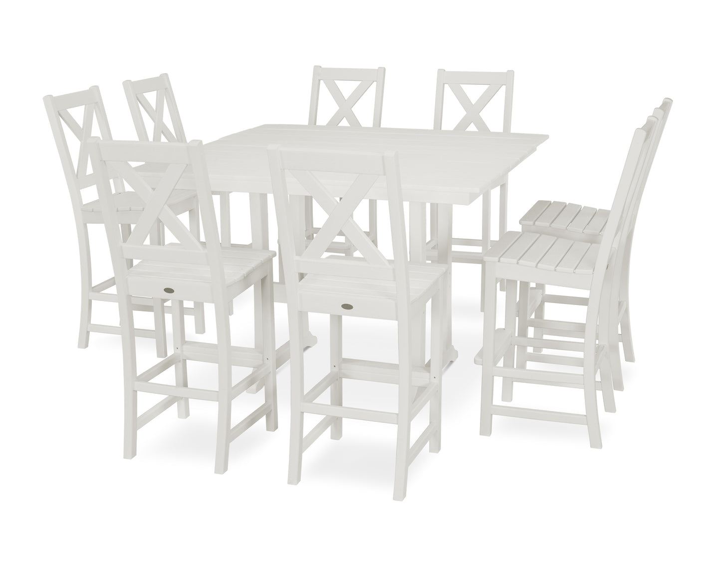 Braxton 9-Piece Farmhouse Trestle Bar Set