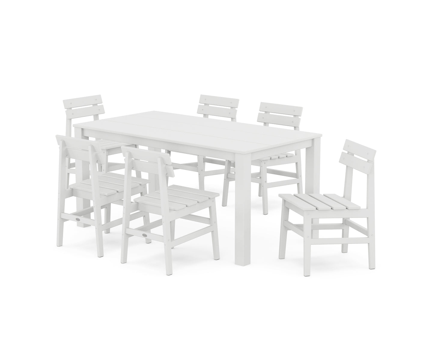 Modern Studio Plaza Chair 7-Piece Parsons Table Dining Set