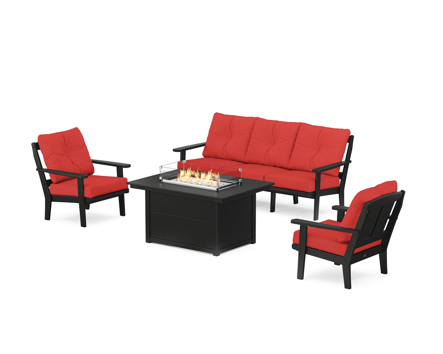 Mission Deep Seating Fire Pit Table Set