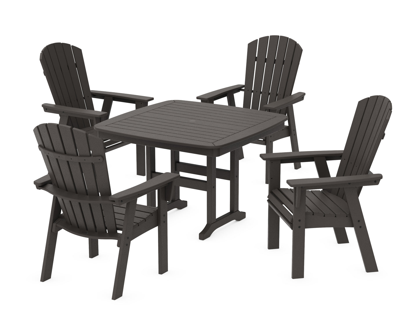 Nautical Curveback Adirondack 5-Piece Dining Set