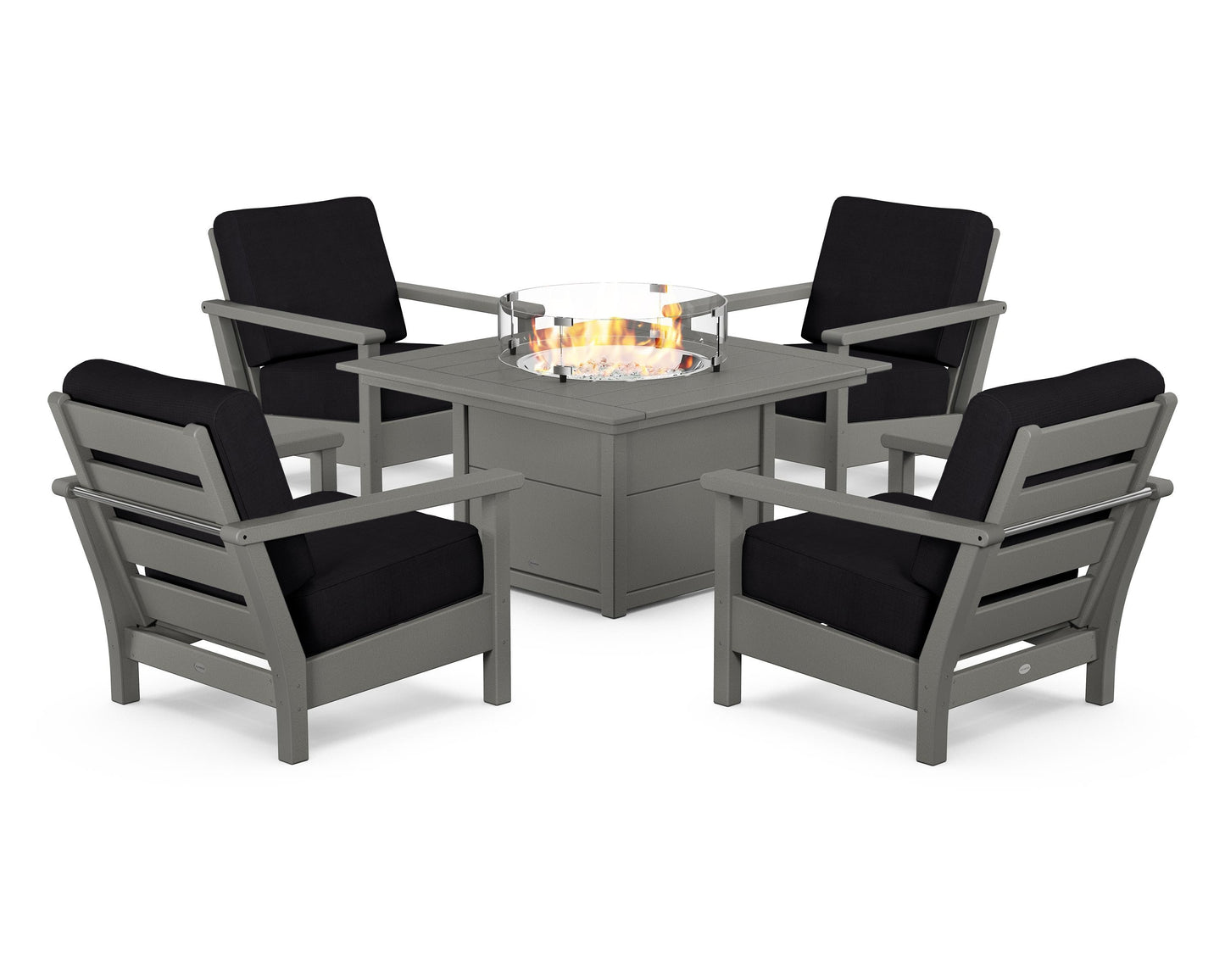 Harbour 5-Piece Conversation Set with Fire Pit Table