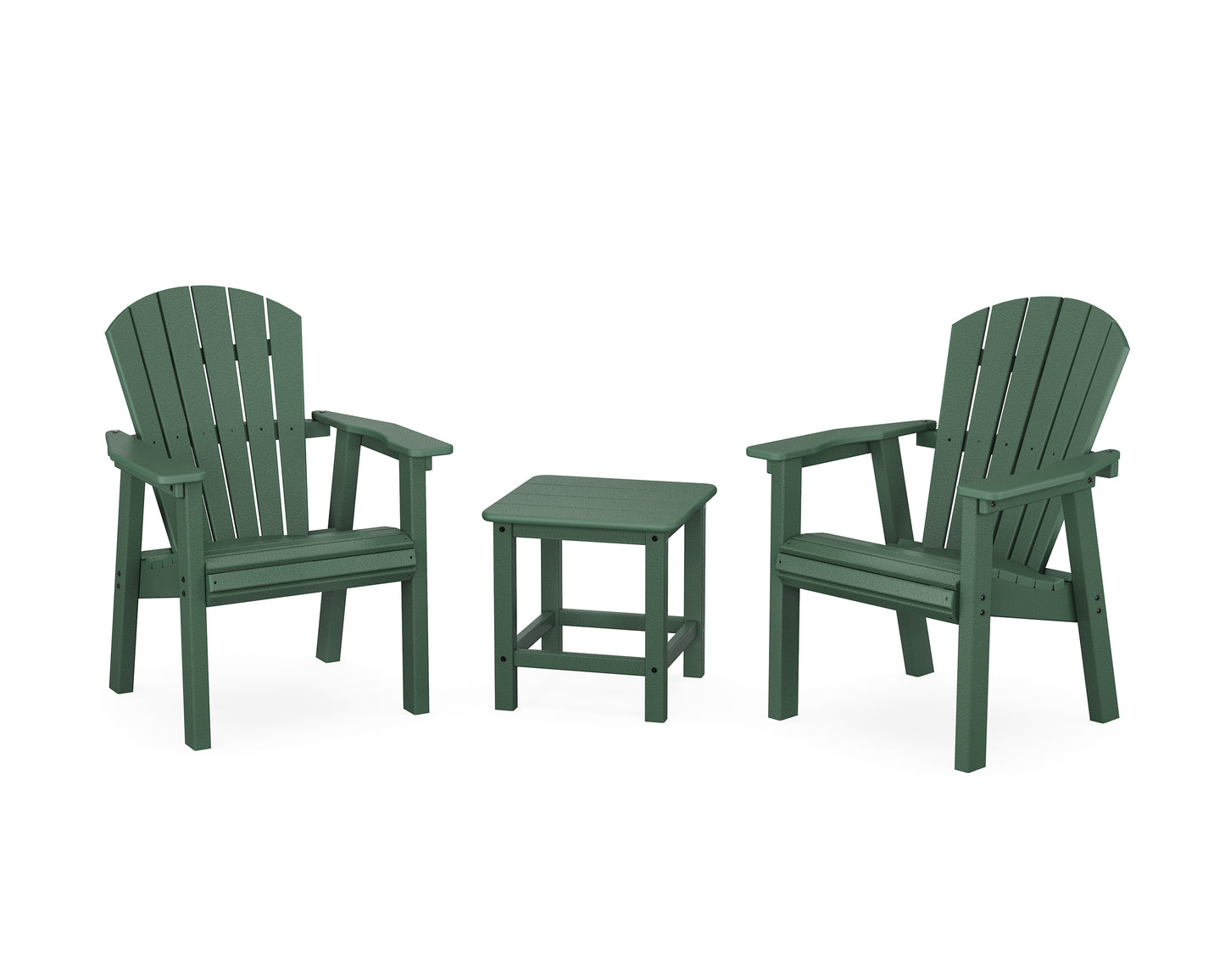 Seashell 3-Piece Upright Adirondack Chair Set