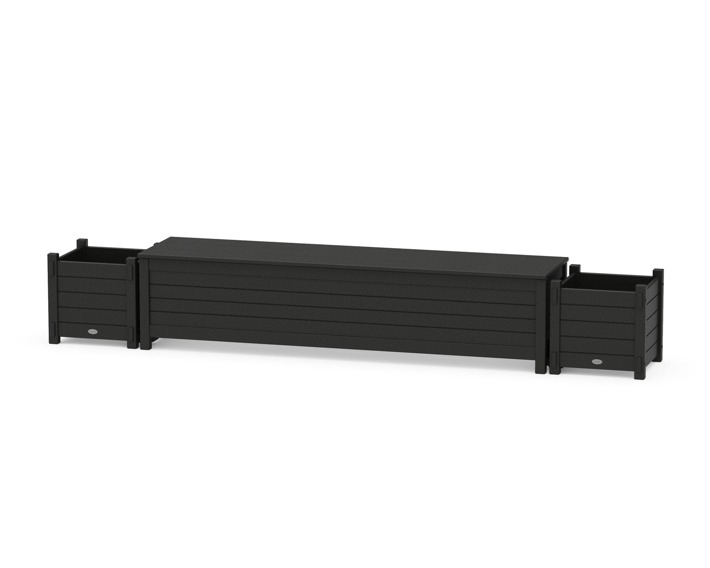 72" Nautical Straight Planter Storage Bench Set
