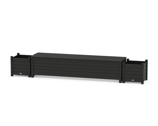 72" Nautical Straight Planter Storage Bench Set