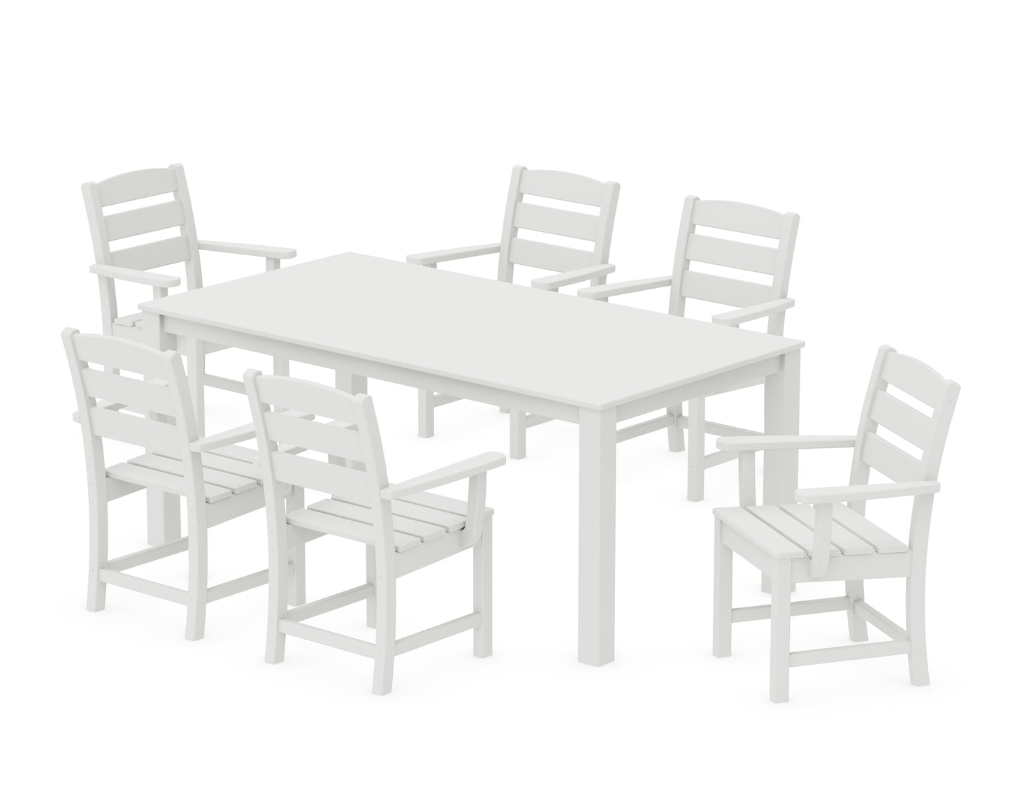 Lakeside Arm Chair 7-Piece Parsons Dining Set